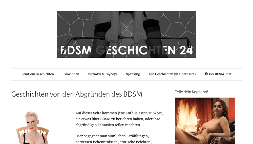 bdsm-geschichten24.de bietet Femdom-Geschichten und viel mehr!